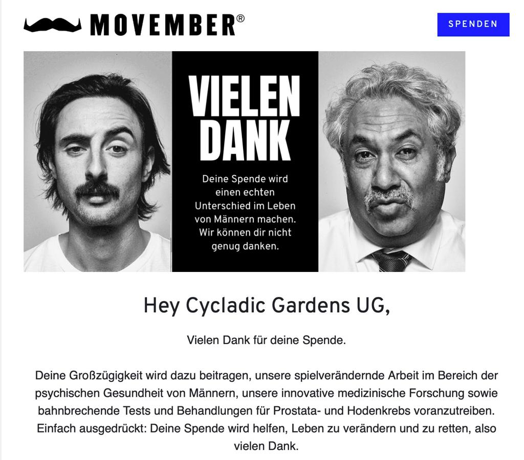 Movember und Kokoraki Männer-Tee